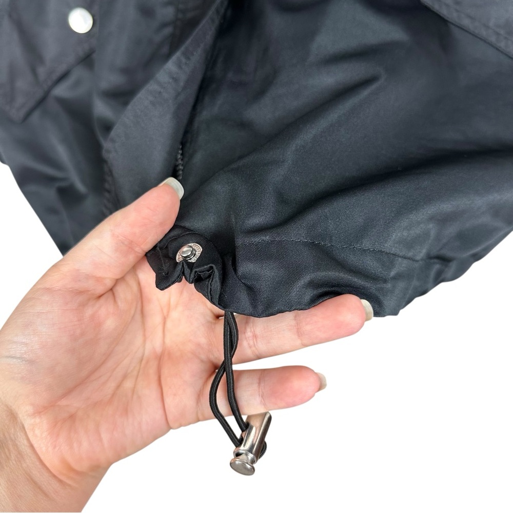 Bella Donna Moda Italiana Hooded Lightweight Full Zip Up Utility Jacket Black - Picture 8 of 13